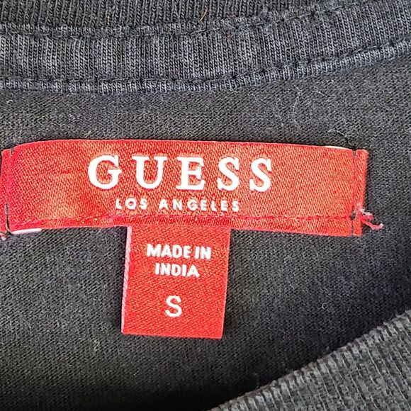 Guess Shirt Mens S Sleeve Spellout Luxury Preppy Los Angeles Streetwear Casual - Picture 4 of 7